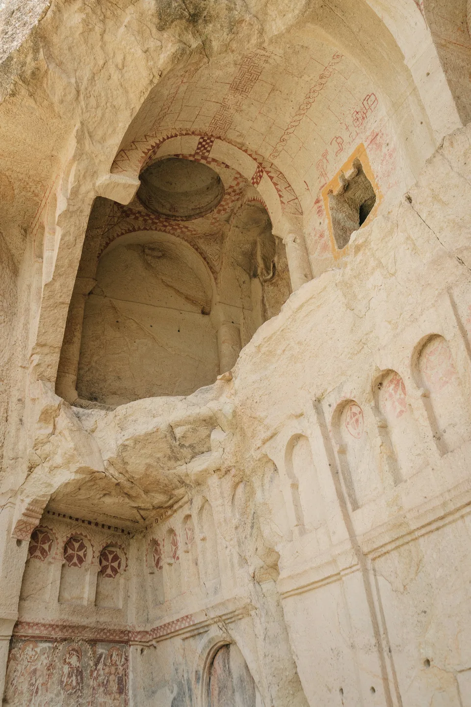 A rock-cut church at Göreme Open Air Museum