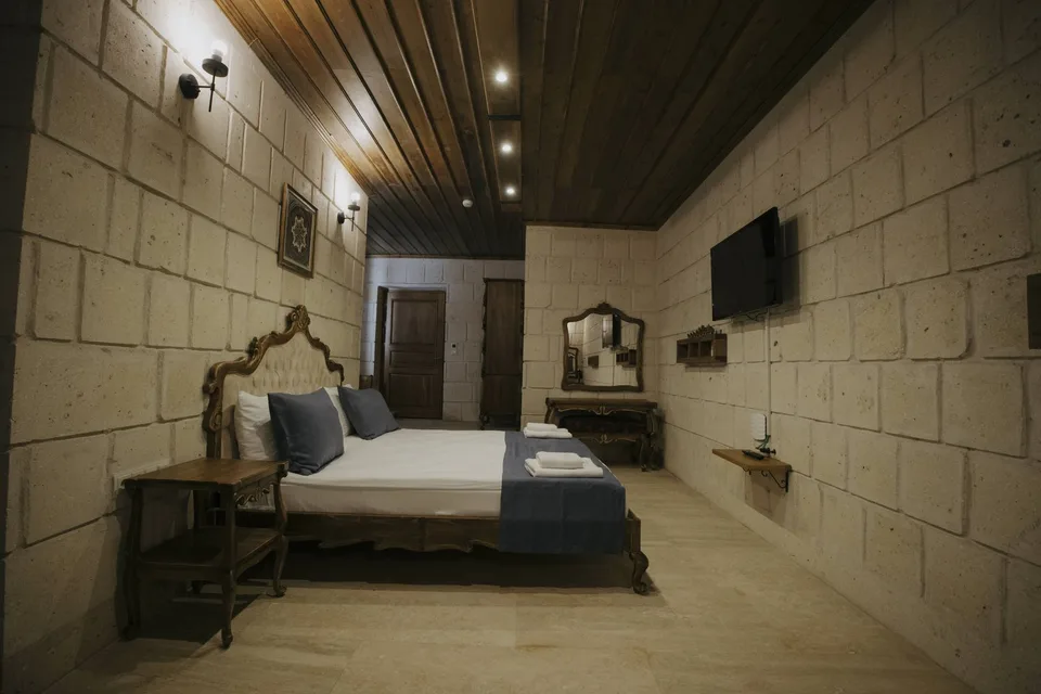 Deluxe Stone Room, Yılkı Cave Suites – odanın iç görünümü
