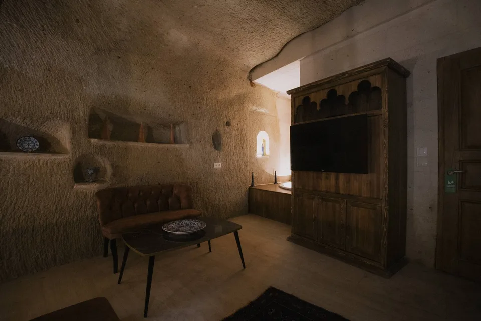 King Cave Room, Yılkı Cave Suites – odanın iç görünümü